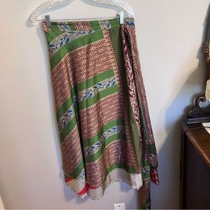 Darn Good Yarn Sari wrap skirt XL (sizes 14-20)